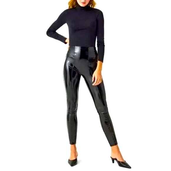 SPANX Pants - NWT Spanx Faux Leather High Shine Finish Stretch Leggings